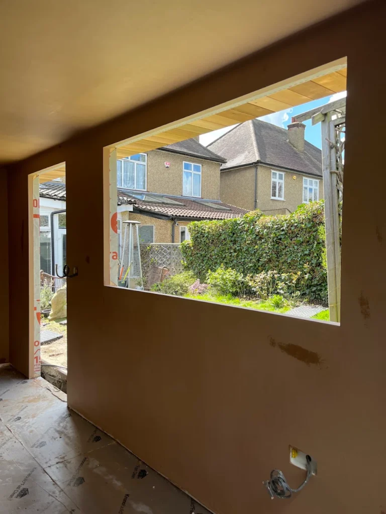 Smooth Touch Plastering internal plastering work around window openings in a residential property.